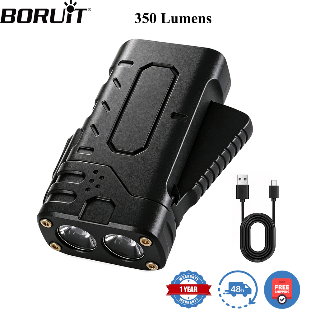 Outdoor Sports Accessories - BORUIiT Hand Crank EDC LED Flashlight