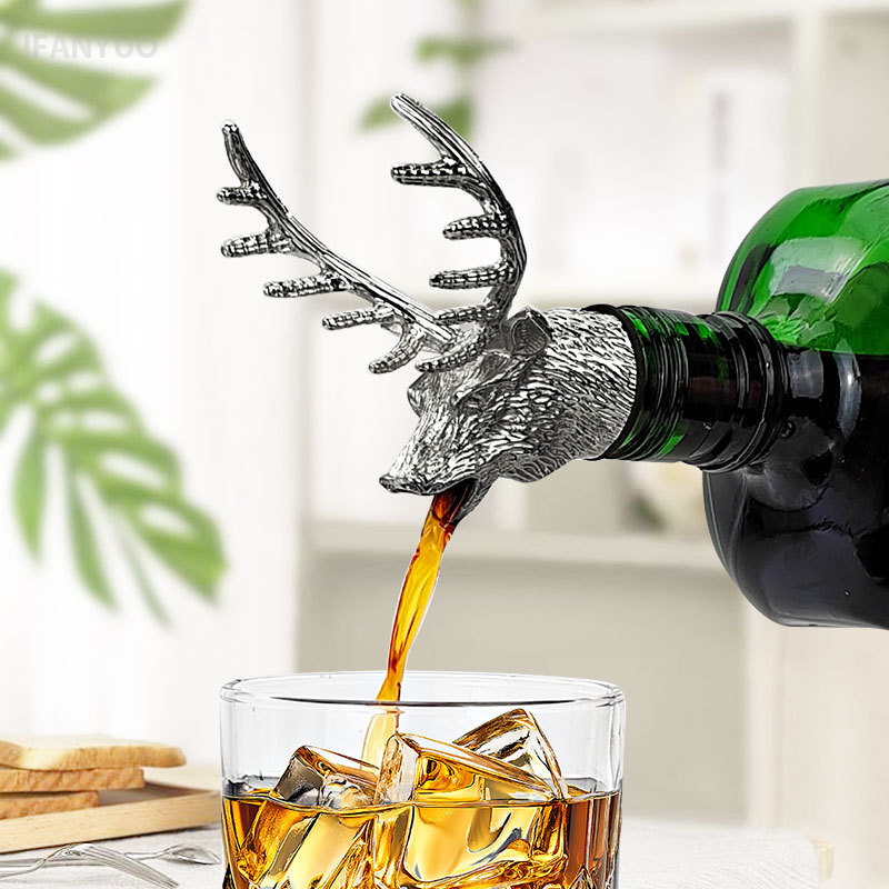Zinc Alloy Deer Head Wine Pour - Head Racket Boom review and price