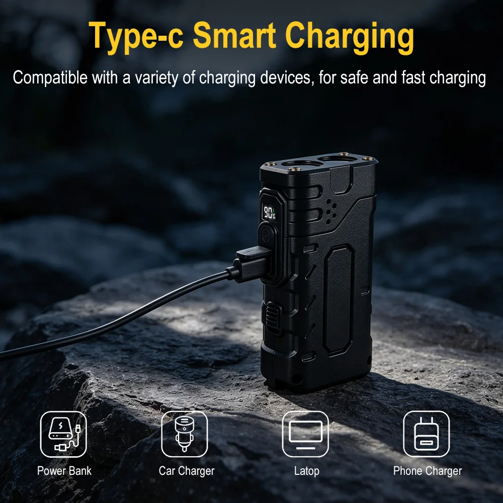 BORUIiT Hand Crank EDC LED Fla - Outdoor Sports Accessories review and price